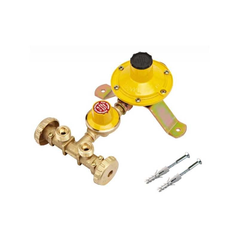MINI CENTRALINA 2 VIE BOMBOLE GAS GPL 1° STADIO E 2° STADIO 4KG   FLESSIBILI - UNIVERSALE
