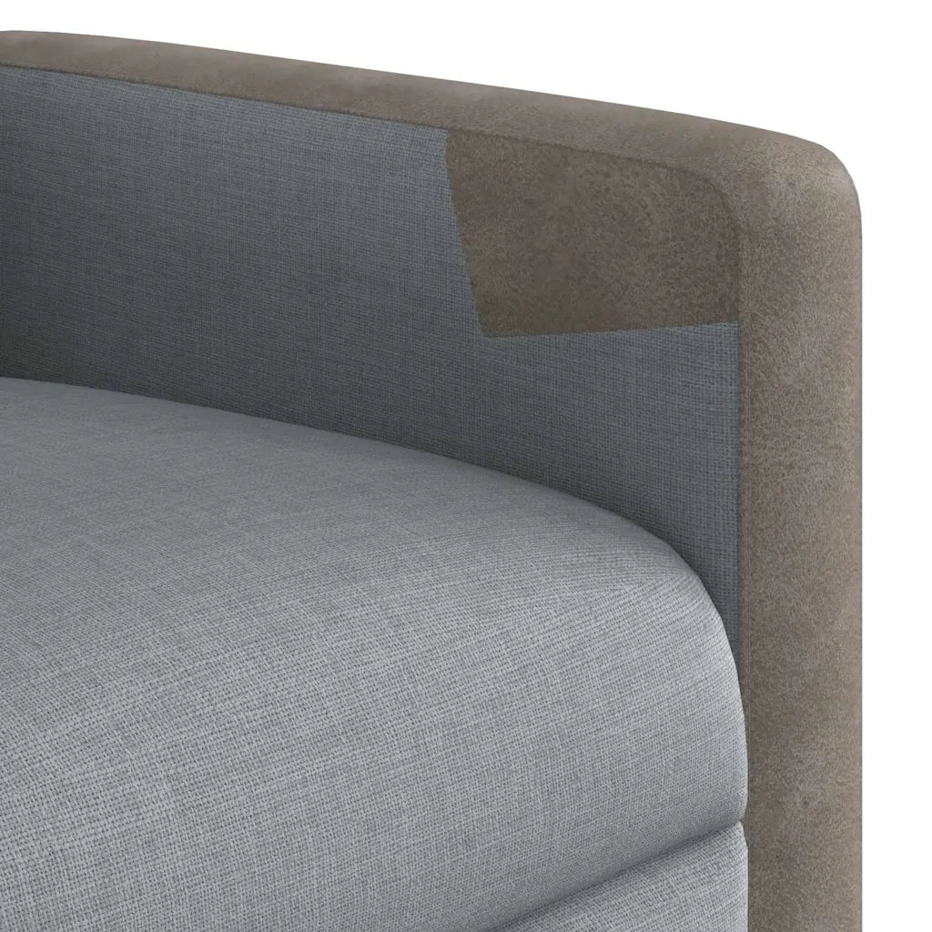 Divano Sedia-Poltrona Reclinabile in Tessuto Grigio Chiaro 946567