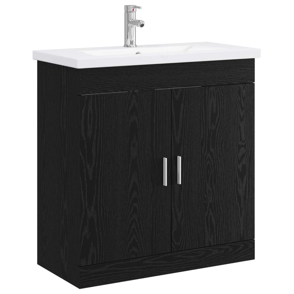 Set di mobili per il bagno Rovere Nero 81 x 40 x 84,5 cm 3404359
