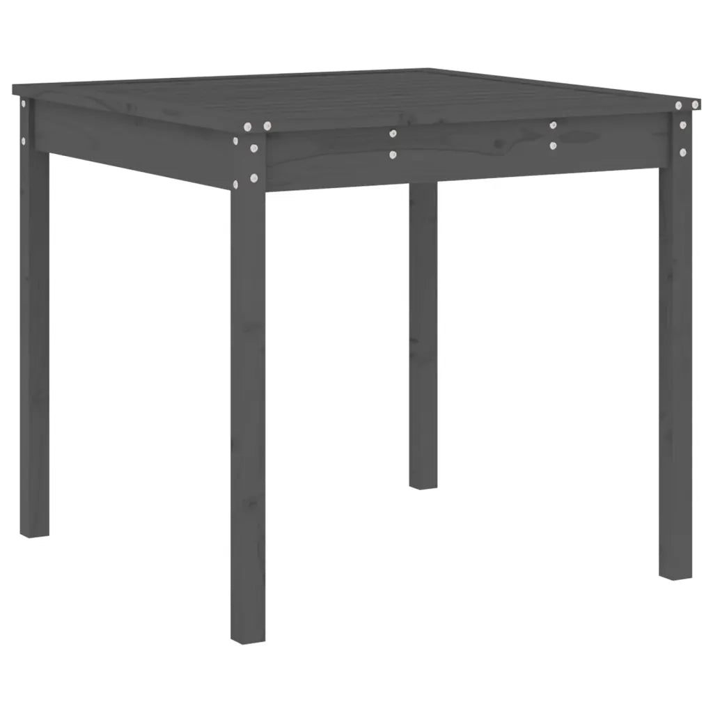 Set da Pranzo per Giardino 5pz Grigio in Legno Massello di Pino 3157711