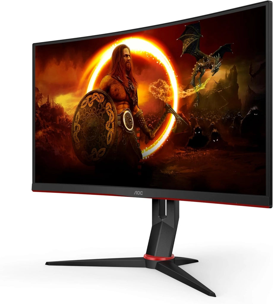 Gaming C27G2ZE - Monitor curvo FHD da 27 pollici, 240 Hz, 0,5 ms, FreeSync Premium (1920 x 1080, HDMI, DisplayPort), nero/rosso