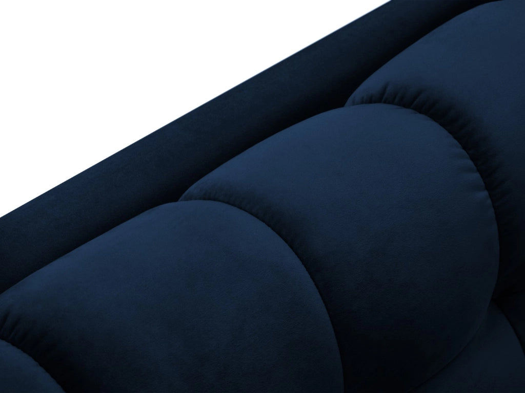 Cosmopolitan Design - Divano angolare sinistro "Bali" 5 posti in velluto blu reale 