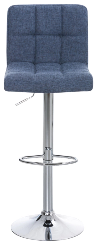 Set di 2 sgabelli Peru in tessuto blu