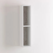 Pensile a Giorno 2 Vani da Soggiorno 17,5x16x78,2 cm TFT Belsk Bianco e Cemento