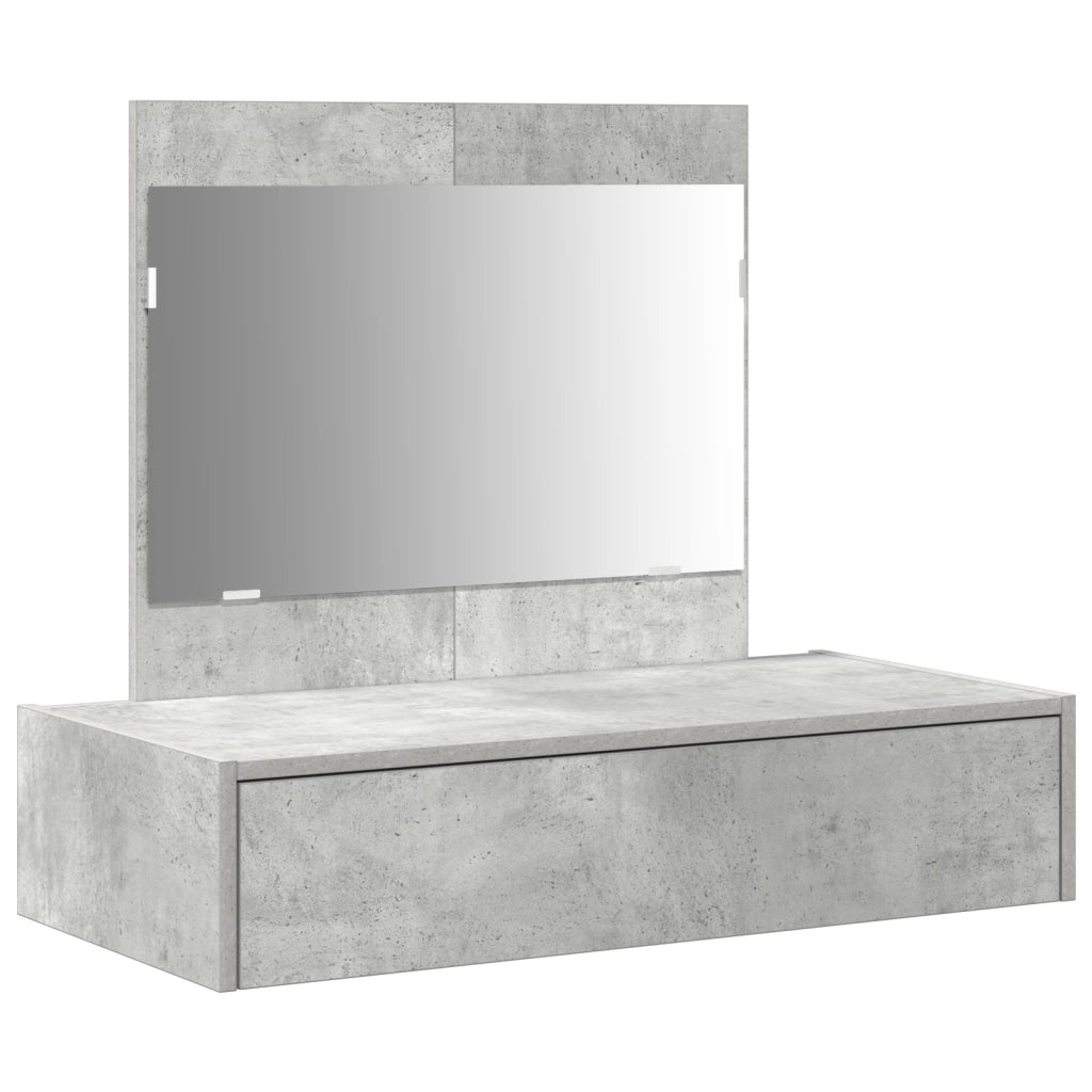 Tavolo Trucco Parete Grigio Cemento 83x40x70 cm