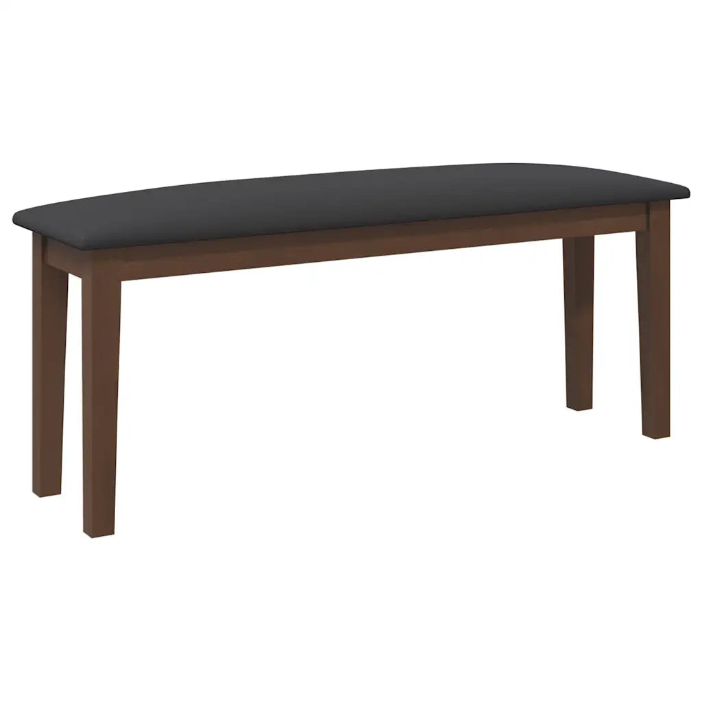 Panca 110 cm Marrone in Legno Massello di Hevea 4102602