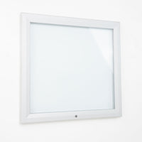 Bacheca da Esterno con Apertura a Ribalta 80,5x76x4,7 cm in Alluminio Grigio Chiaro