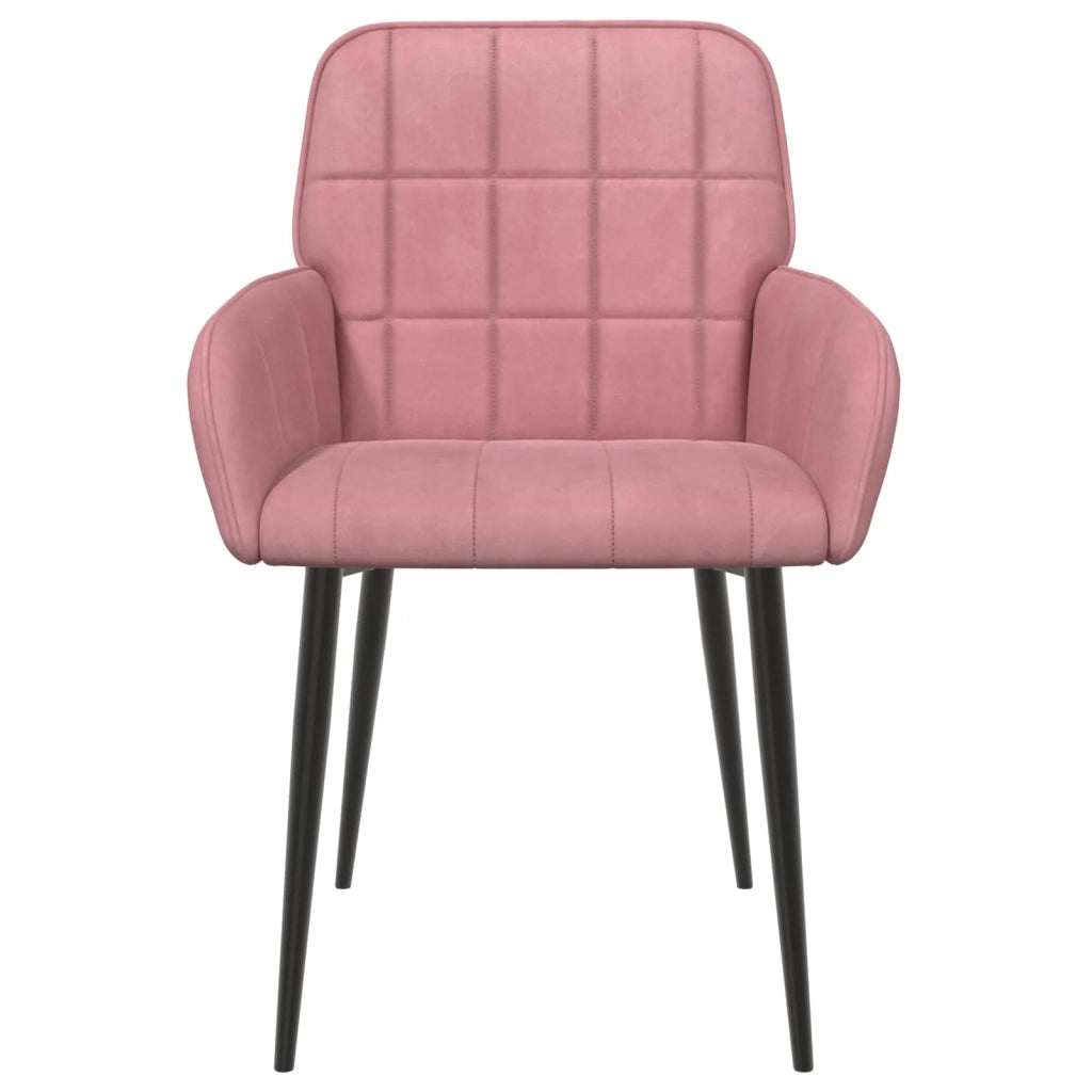 Sedie da pranzo 6 pcs Velluto (V) Rosa 56,5 x 50 x 86 cm 3428178