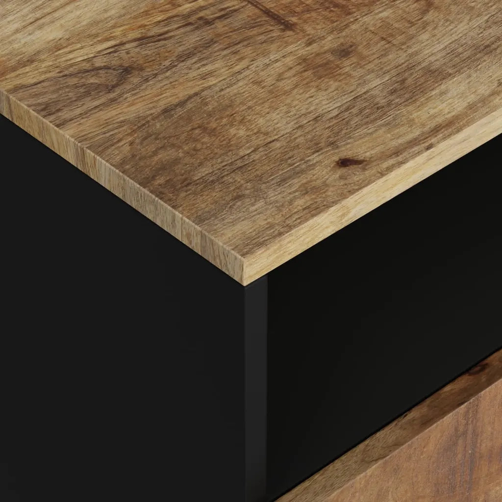 Comodino 50x33x62cm Legno Massello di Mango e Legno Multistrato cod mxl 30301