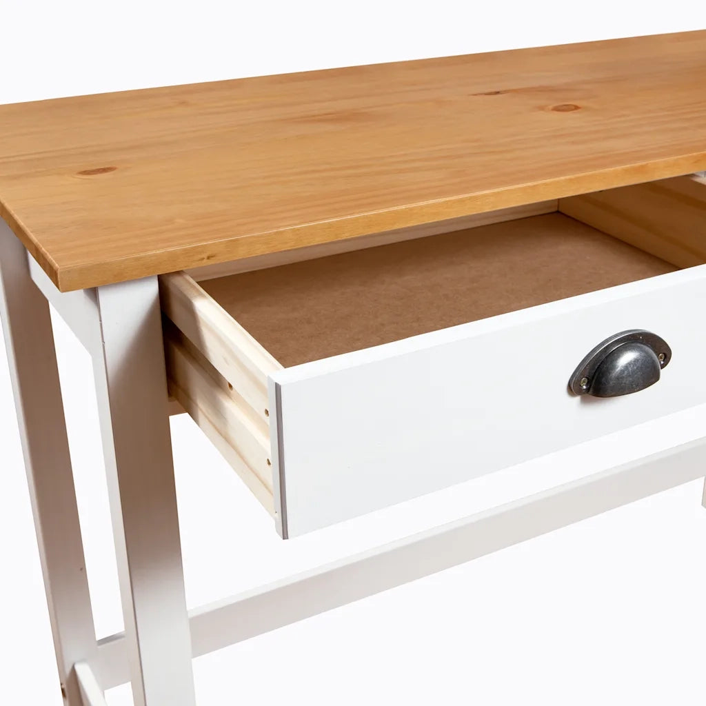 Consolle | Tavolo d'Ingresso Hill con 2 Cassetti 110x45x74 cm in Massello di Pino
