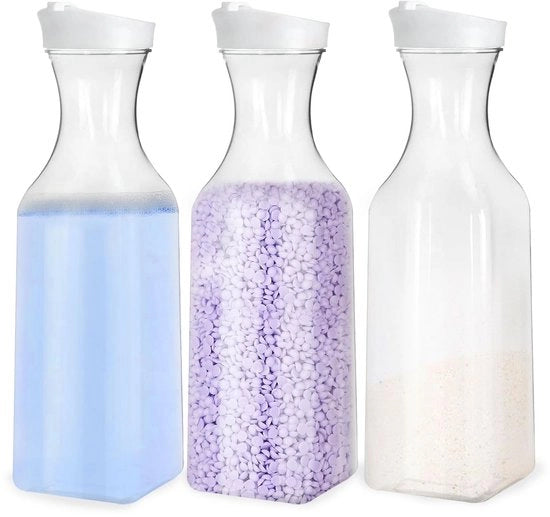 Contenitori per conservazione, 3-pack 1,5L contenitori per polvere per bucato, contenitori per conservazione per fiori, pasta, riso, cibo, conservazione per dolci, cioccolato