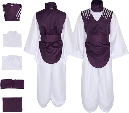 Costume da Cosplay di Jujutsu Kaisen Gojo con Occhiali per Halloween.