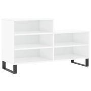 Scarpiera | Mobile per scarpe Bianco Lucido 102x36x60 cm in Legno Multistrato