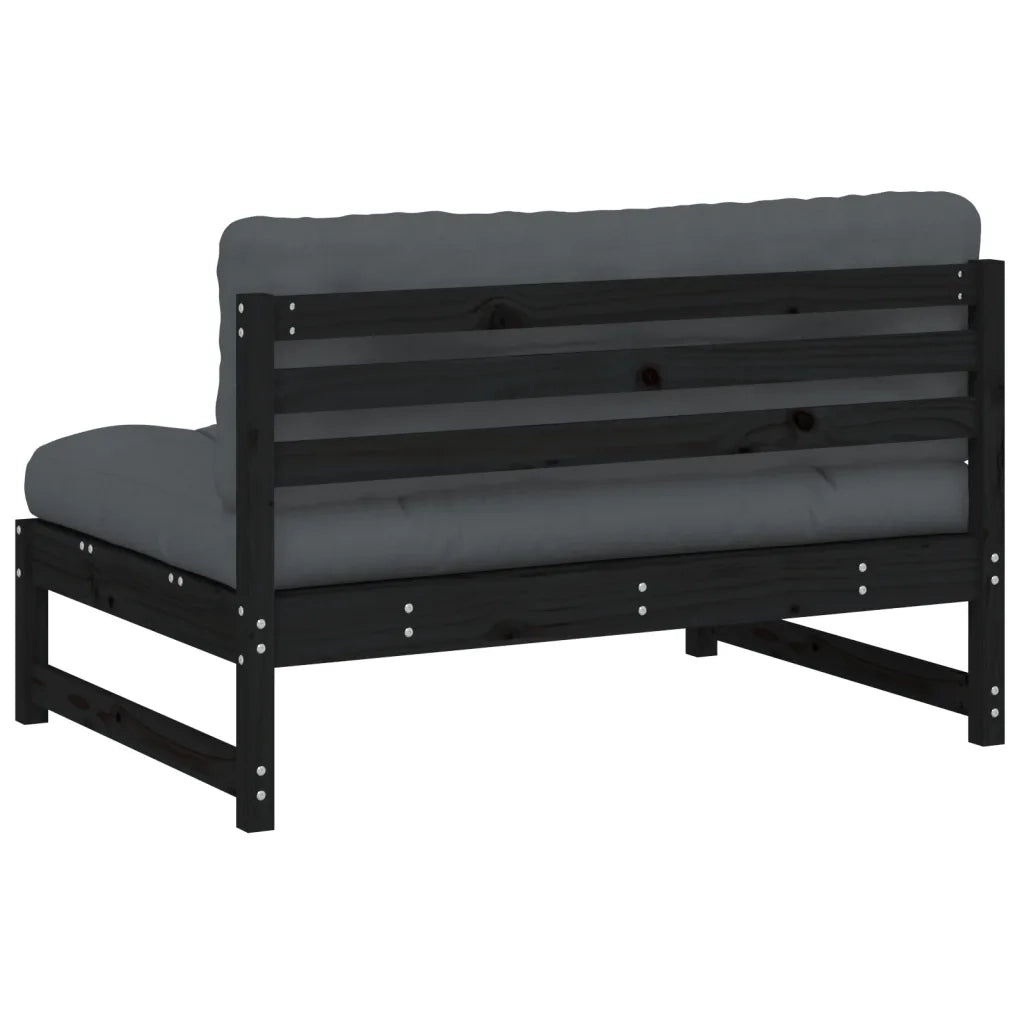 Divano Centrale-Sofa Modulare-Divanetto 120x80 cm in Legno Massello di Pino Nero 494279