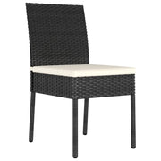 Sedie da Pranzo per Giardino 2 pz | Sedie da Esterno in Polyrattan Nero