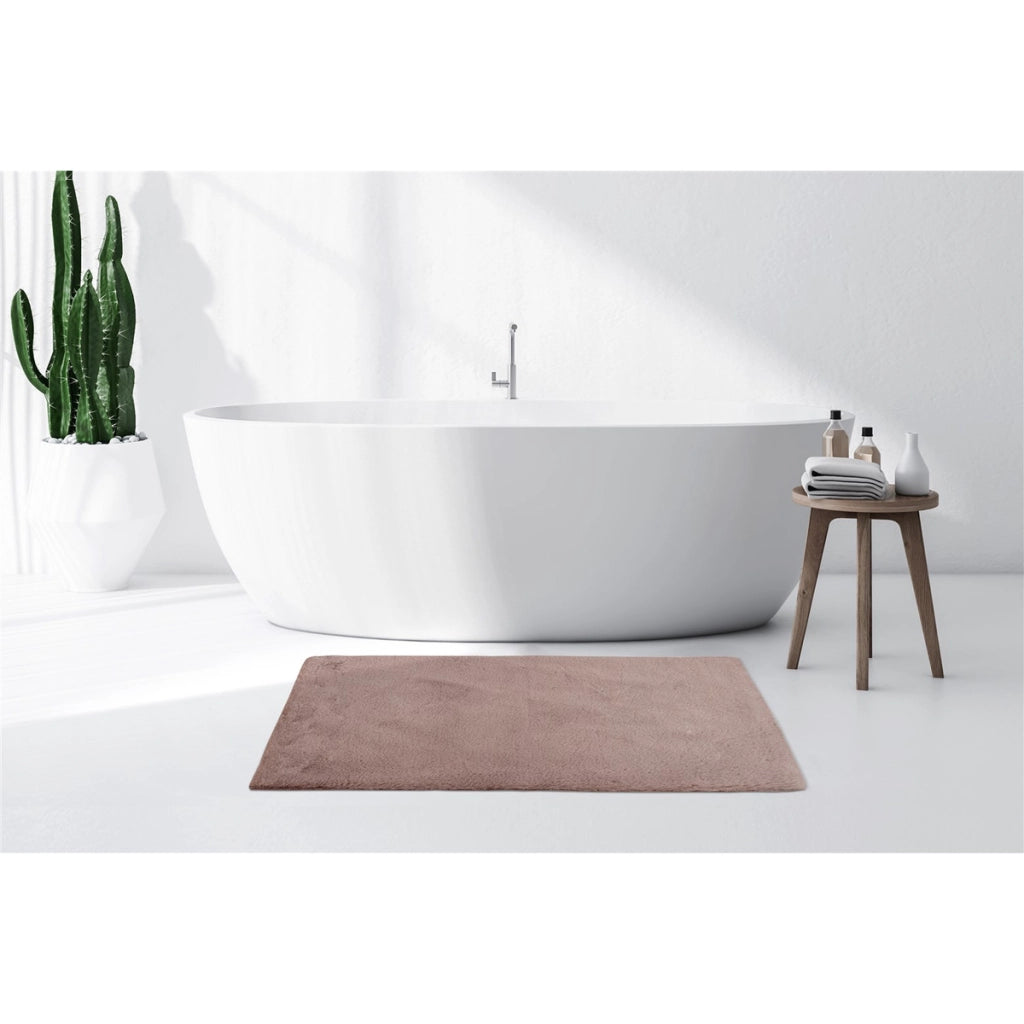 Tappeto da bagno Rabbit Light rosa antico 70x130 cm