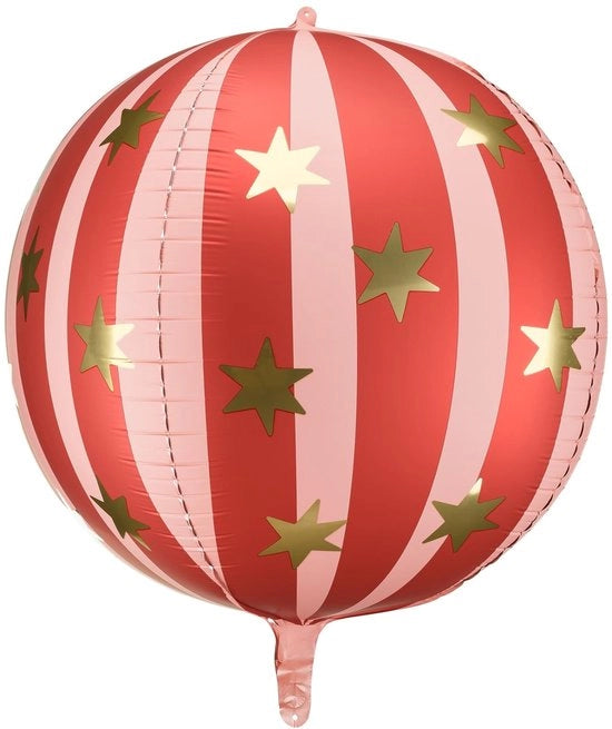 Folieballoone Rugginoso 50,8 cm - Balloone di Festa Rugginosi con Stelle d'Oro - Decorazione per Feste - Festa del Circo - Inflato con Elio - Finitura Opaca - Balloone per Feste