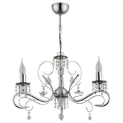 Lampadario ASTOR glamour cromato Ø51 3xE14 10W Alfa
