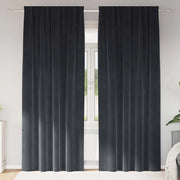 Tende oscuranti 2 pcs Grigio scuro 140 x 260 cm Velluto 4107232