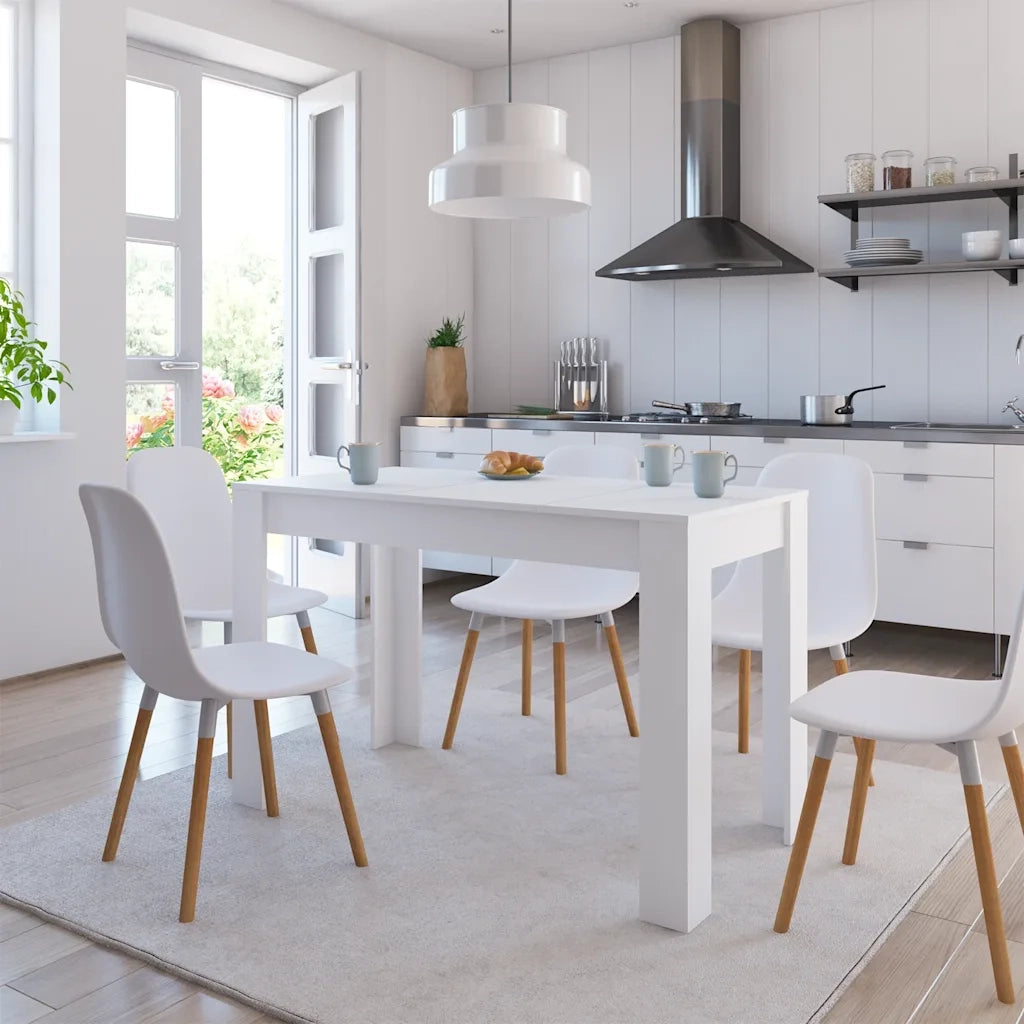 Tavolo da Pranzo | Tavolo da cucina Bianco 120x60x76 cm in Legno Multistrato