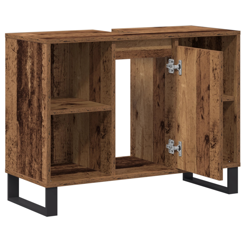 Mobile Lavabo Legno Invecchiato Truciolare Medio Mobile Lavabo