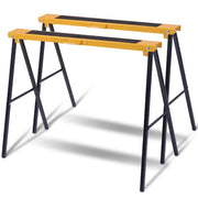 Set di 2 cavalletti pieghevoli in metallo per segare Cavalletto da lavoro portatile carico 275 kg-Tavoli da lavoro