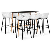 Set da Bar 7 pz Nero e Bianco