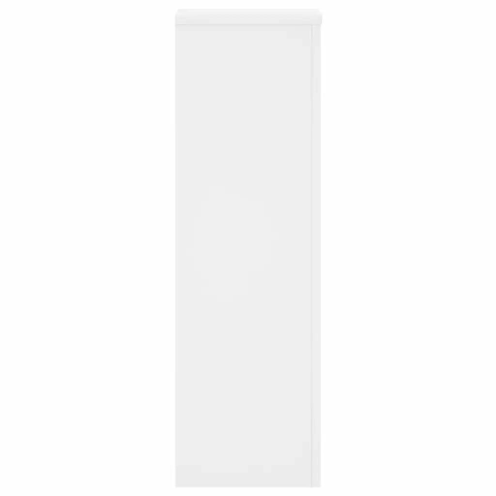 vidaXL Supporti per Piante 2 pz Bianchi 25x25x80 cm Legno Multistrato