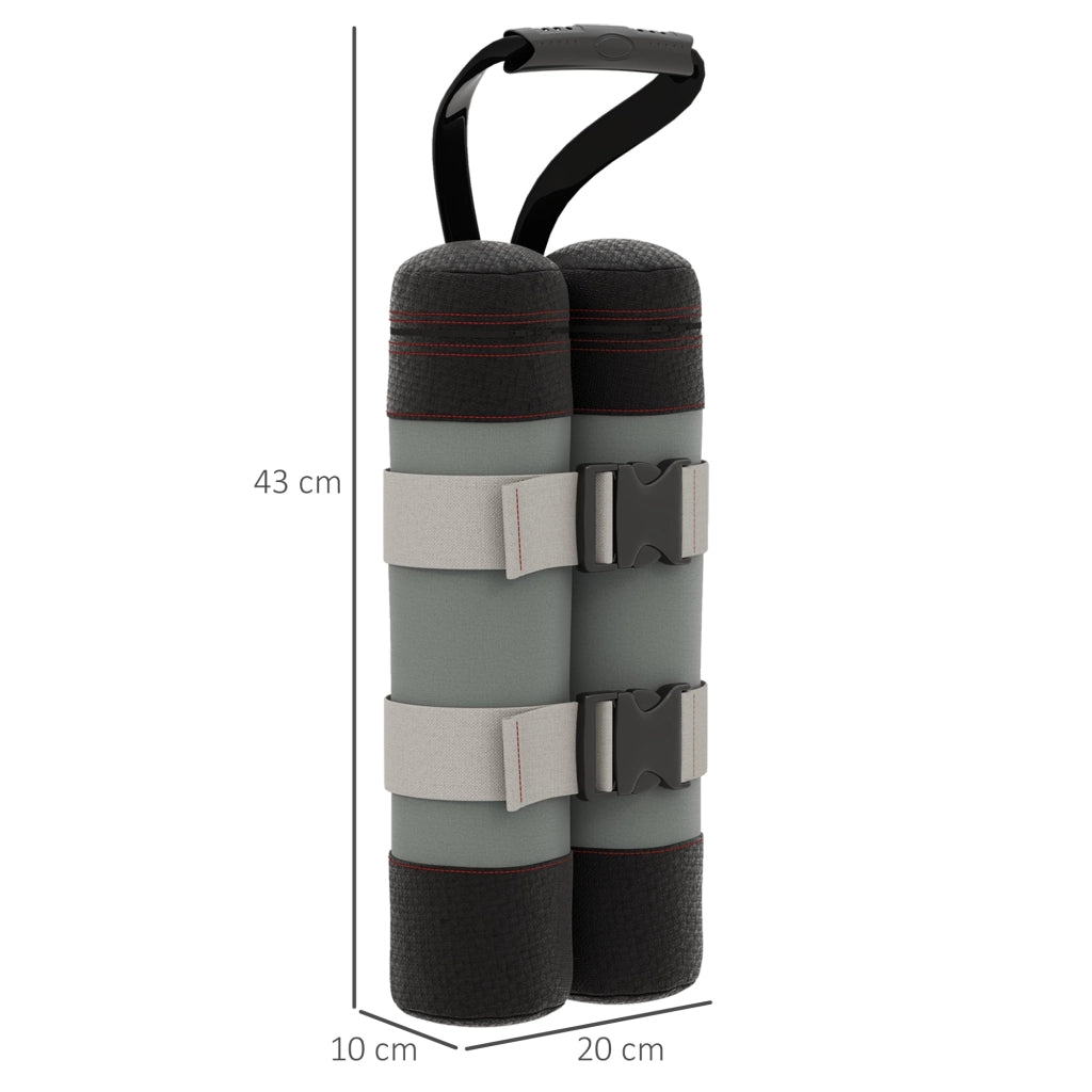 Sacco di sabbia per gazebo ¨C zephmum ¨C 4 pezzi, 48 kg, nero