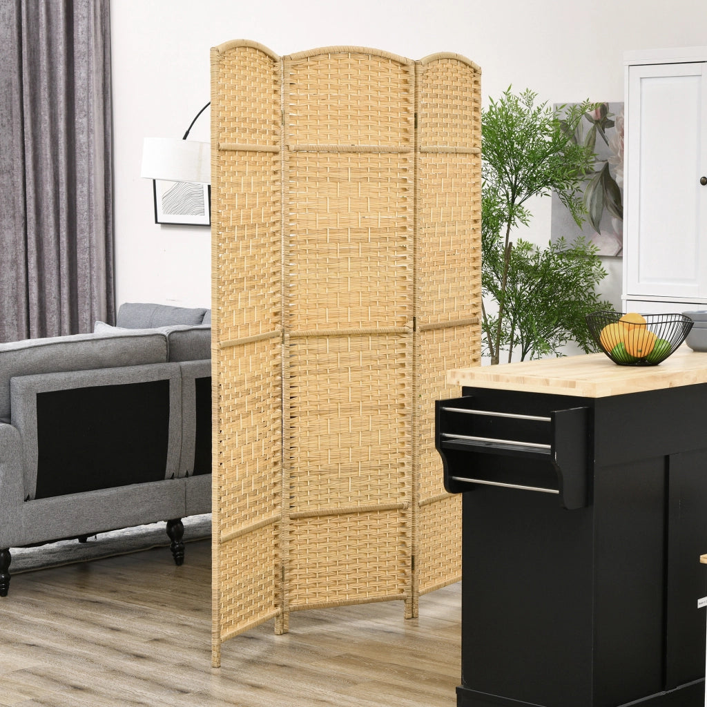 Paravento in legno 3 ante ¨C zephmum ¨C naturale 135x180 cm