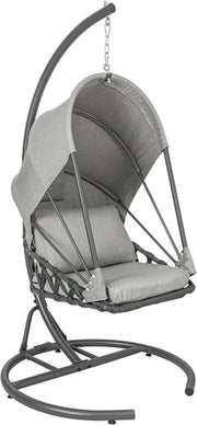 Sedia oscillante per esterni - 120kg di carico - colore grigio