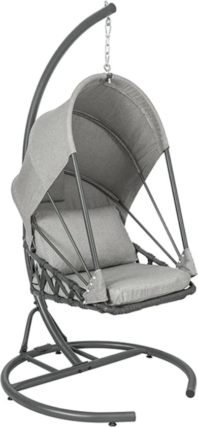 Sedia oscillante per esterni - 120kg di carico - colore grigio
