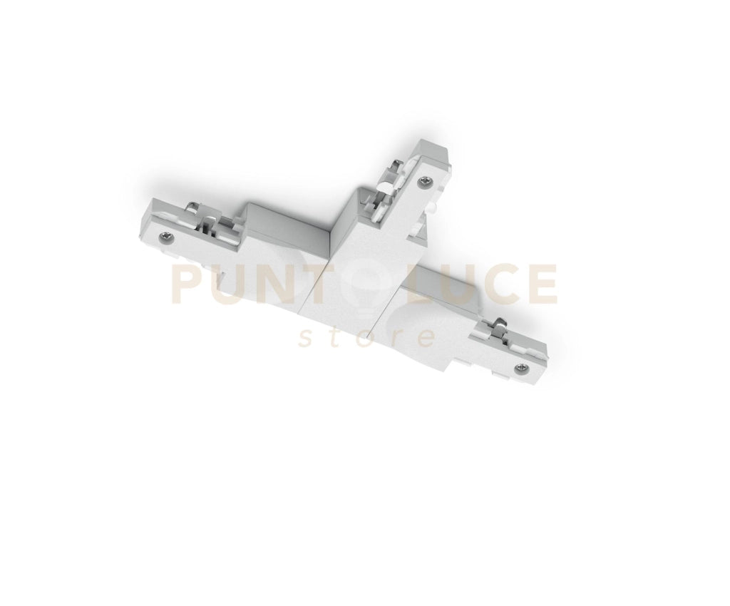 DUOLINE RACCORDO A " T " BIANCO TERRA A SX+SX L. 16CM X H. 10CM PER SISTEMA BINARIO
