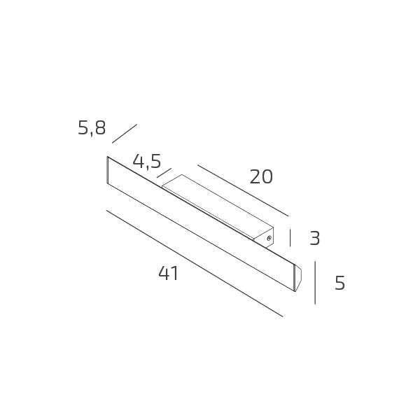 MALIKA APPLIQUE 40 CMORO CHAMPAGNE LED CCT SWITCH 3000/4000/6000°K 70W 9109-9424LM CRI 90