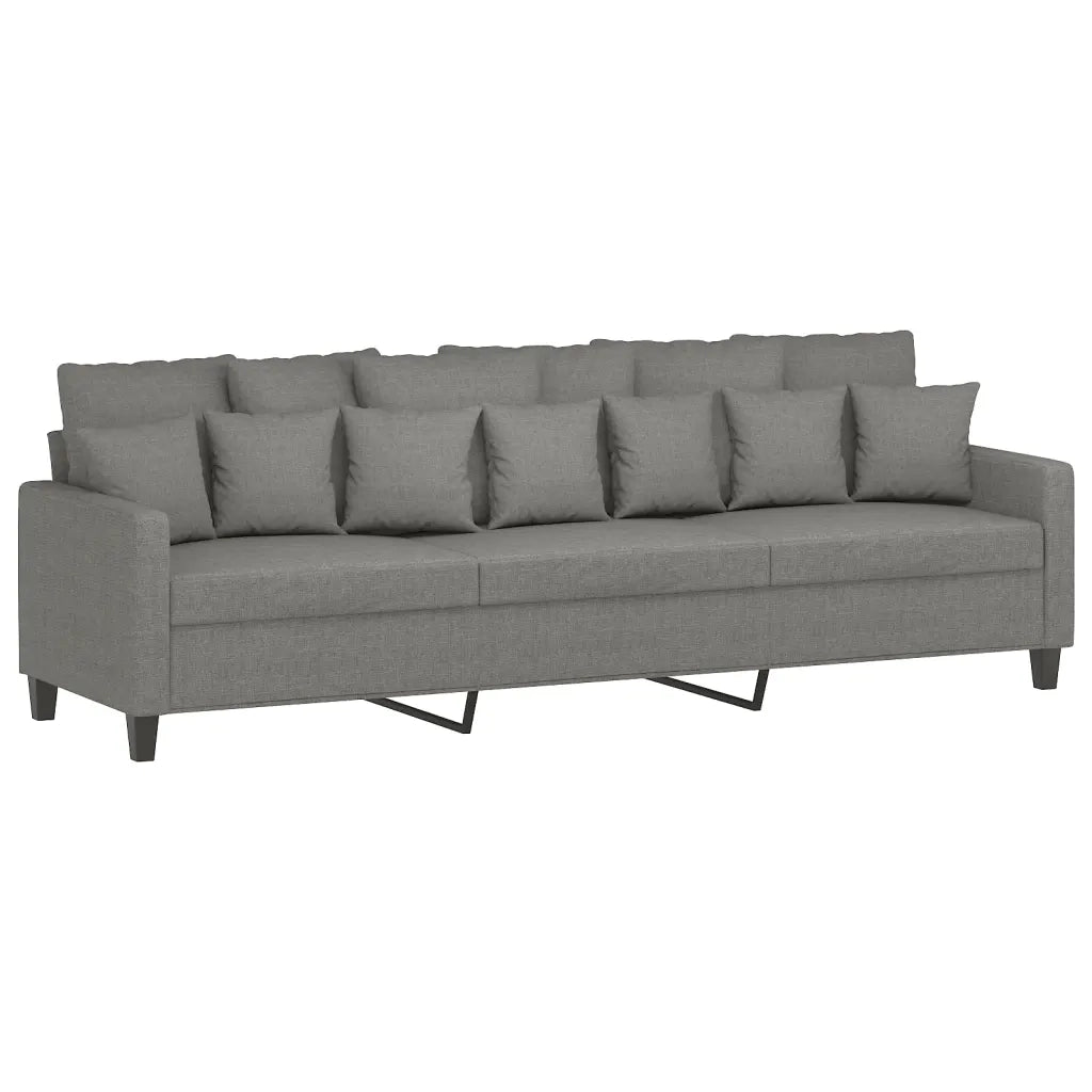 Divano a 3 Posti Grigio Scuro 210 cm in Tessuto 348848