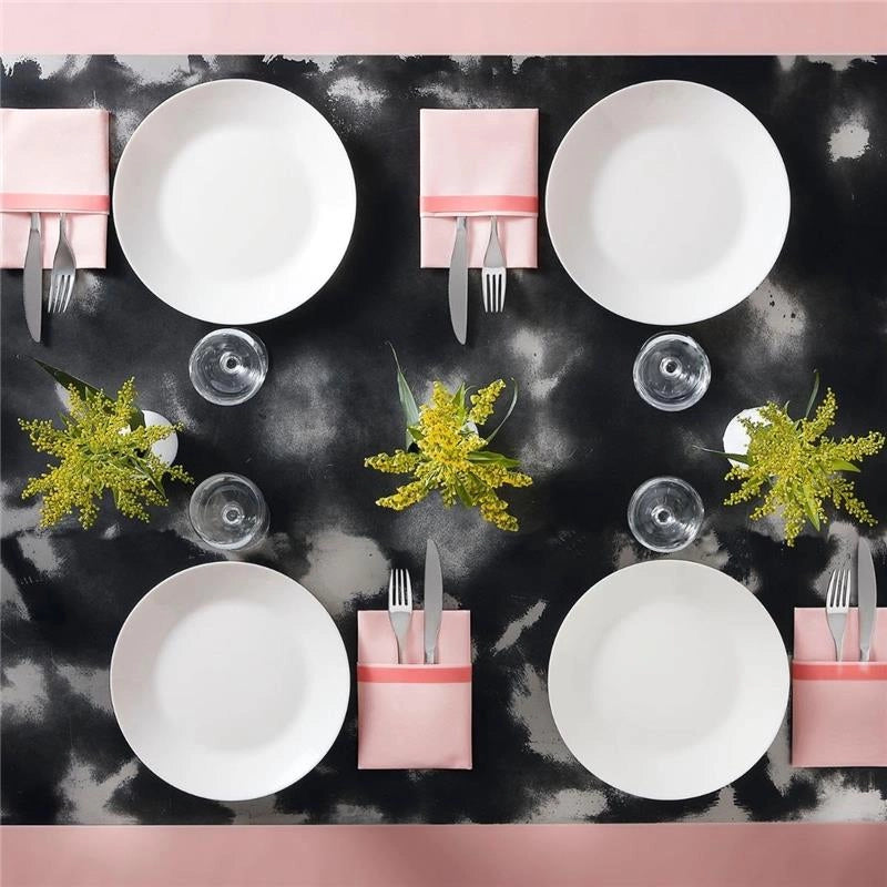 LUMINARC SERVIZIO PIATTI ZELIE 18 PEZZI PER 6 PERSONE COLORE BIANCO - 6 FONDI - 6 PIANI - 6 FRUTTA - DESIGN MODERNO E LUCIDO