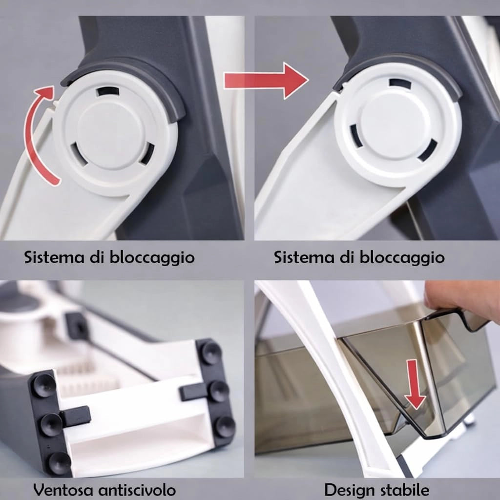Mandolina per Verdure Multifunzionale, Mandolina Affettatrice di Verdure con Spessore Regolabile, Chopper per Patate e Cipolla, Kitchen Chopping Artifact Cutter Professionale.