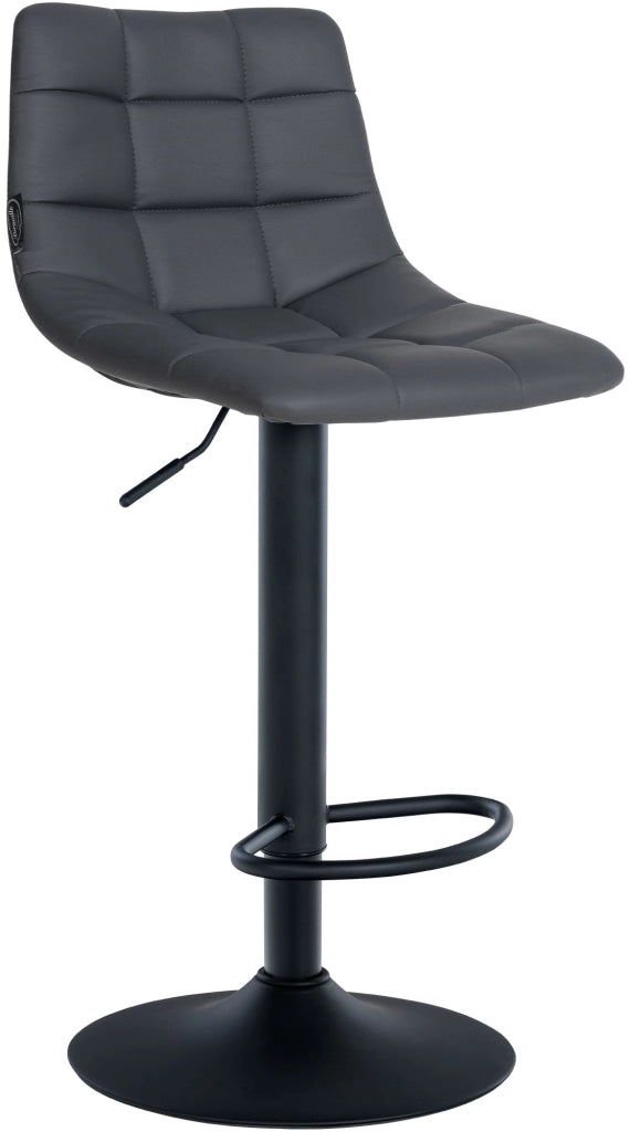 Sgabello Jerry in similpelle grigio,nero