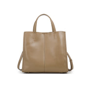 Borsa da donna in vera pelle color albicocca
