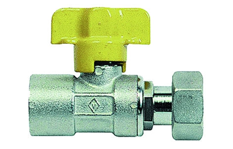 RUBINETTO A SFERA PER GAS FF CON BOCCHETTONE- 3/4 x 1/2  DN 15- BUGAT- pezzi 1