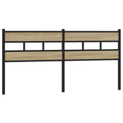 Testiera | Testata di Ricambio Rovere Sonoma 180 cm in Ferro e Legno Multistrato
