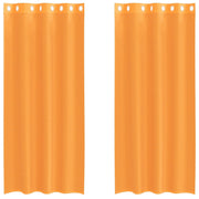 Tende in Voile con Occhielli 2 pz Arancio 140x225 cm