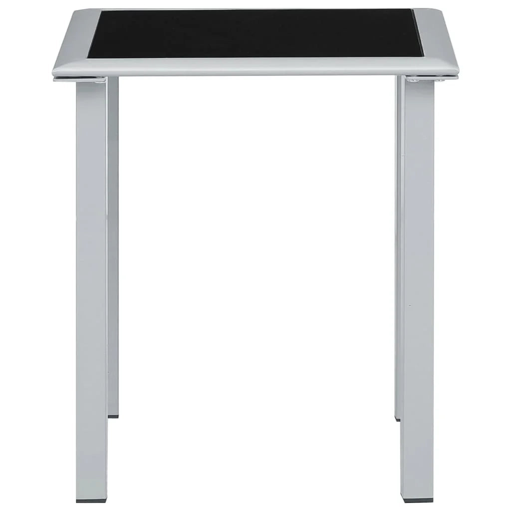 Set di 2 lettini prendisole sedie a sdraio lettini prendisole aiuole da giardino mobili da giardino con tavolo in alluminio nero 02_0012074