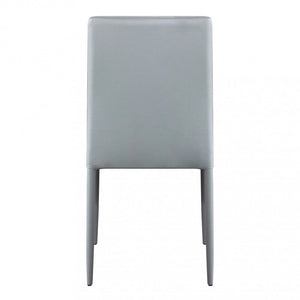 Sedia Cammie 41x50x91 h cm in Similpelle Grigio chiaro