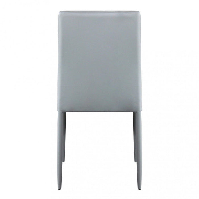 Sedia Cammie 41x50x91 h cm in Similpelle Grigio chiaro