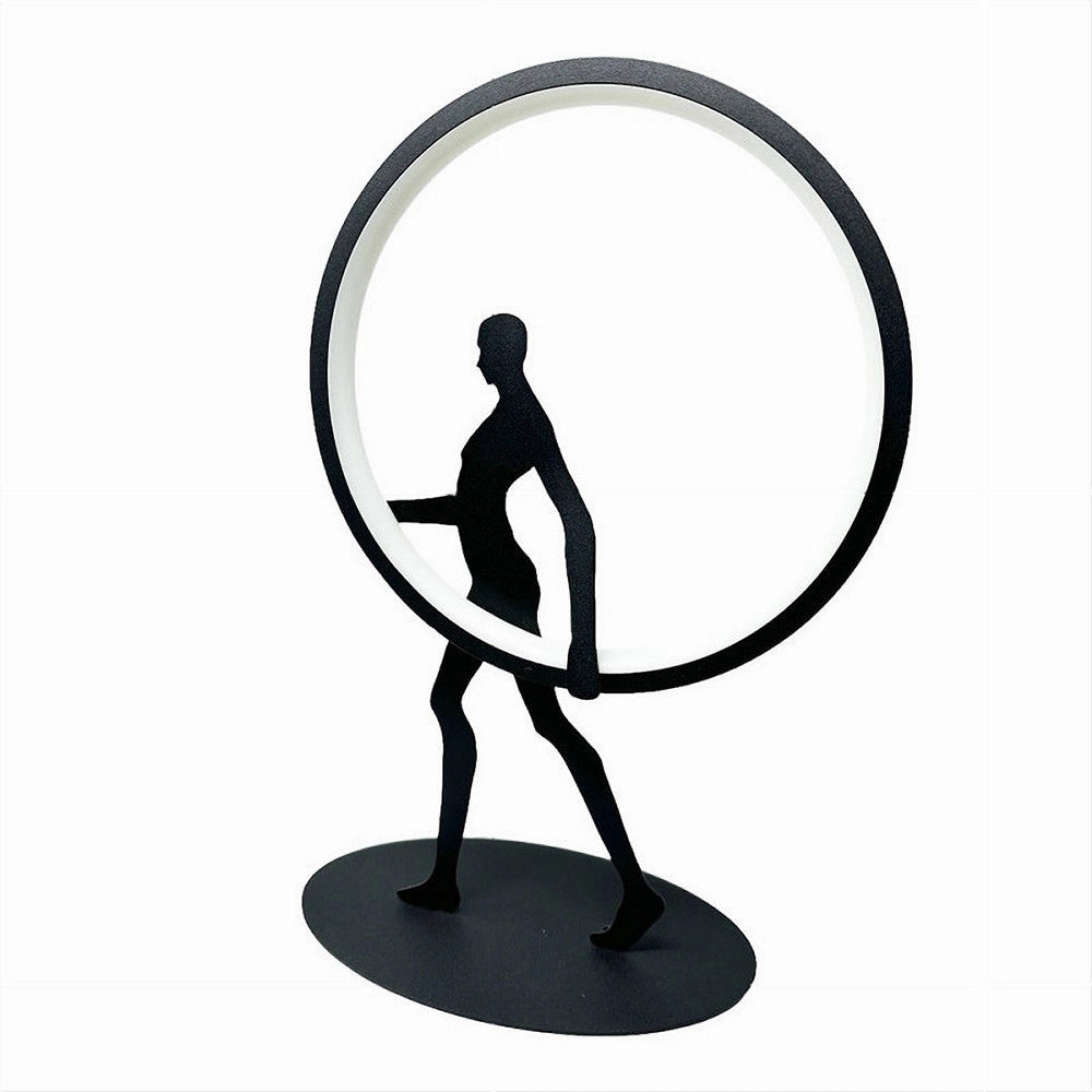 Trade Shop - Lampada Da Tavolo 9w Scultura Corpo Uomo A Led Lume Luce 3000k 4000k 6500k D02-n - -bianco Freddo      -