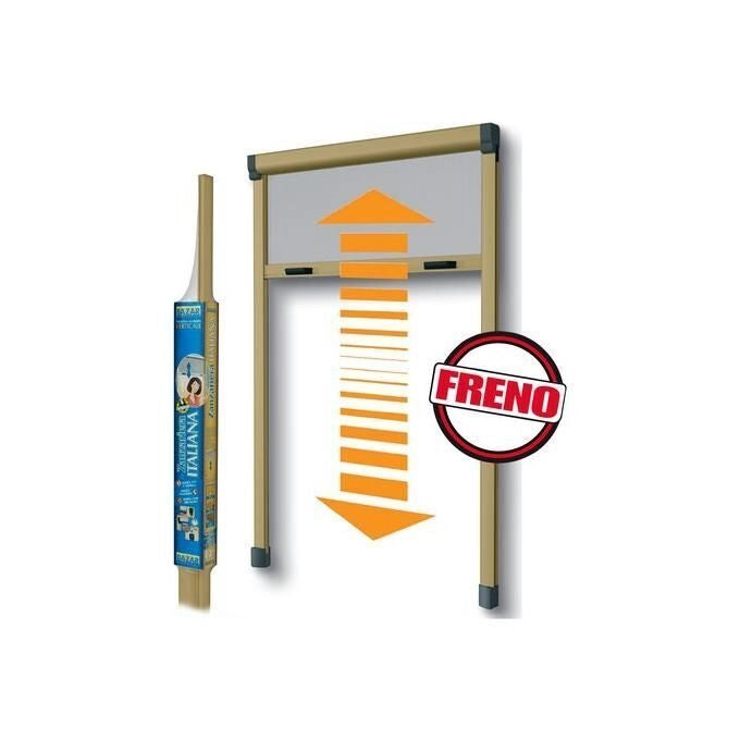 Medal Zanzariera Hobby Avvolgibile in Kit per Finestra Anodizzato Bronzo 80x170cm Bazar