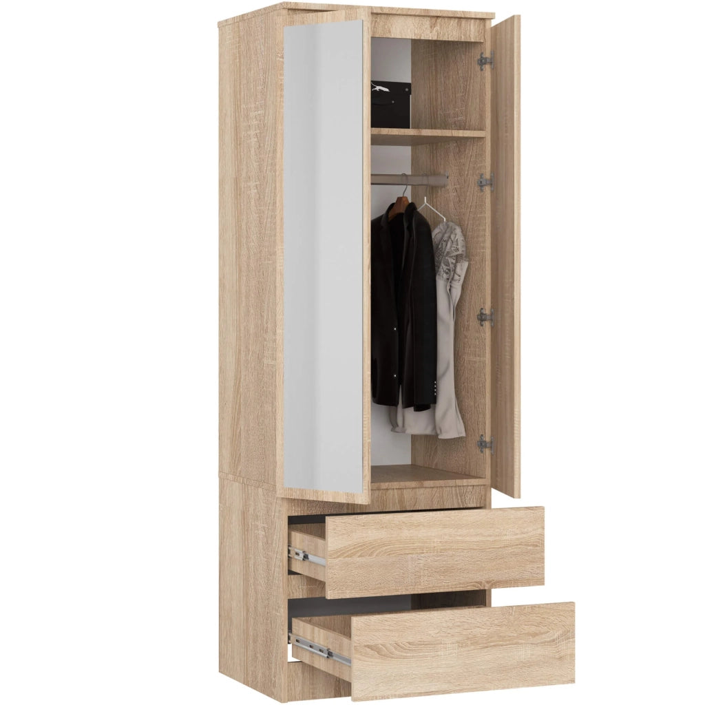 Armadio AKORD S60 Sonoma Quercia 60 cm 2 ante 2 cassetti 60x51x180 cm