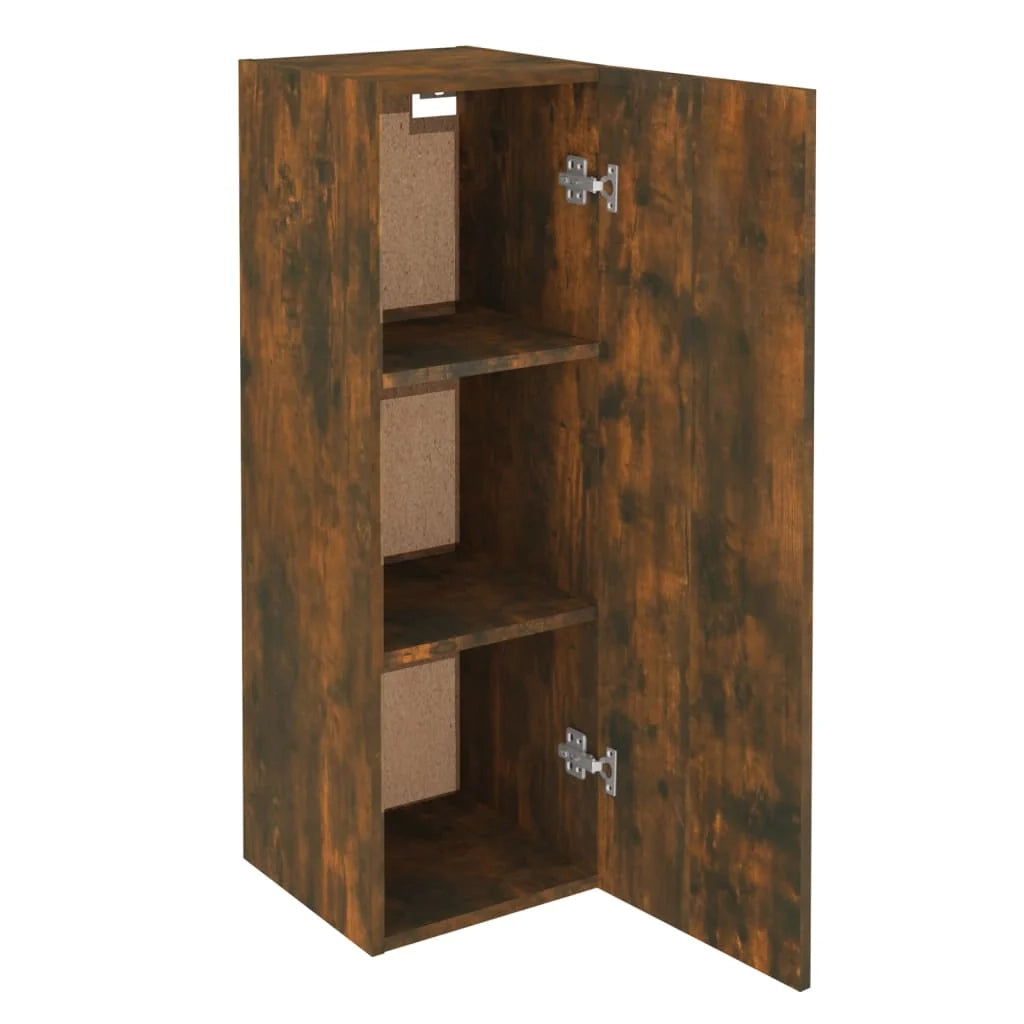 Mobile TV multimediale mensola TV credenza TV sala da pranzo soggiorno camera da letto rovere affumicato 30,5 x 30 x 90 cm legno ingegnerizzato marrone 02_0028893