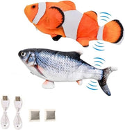 Giocattolo elettrico per gatti - Simulazione del pesce giocattolo per gatti con erba gatto